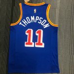 NBA 11 Thompson Warriors 75th Anniversary Maillot Maillot bleu imprimé